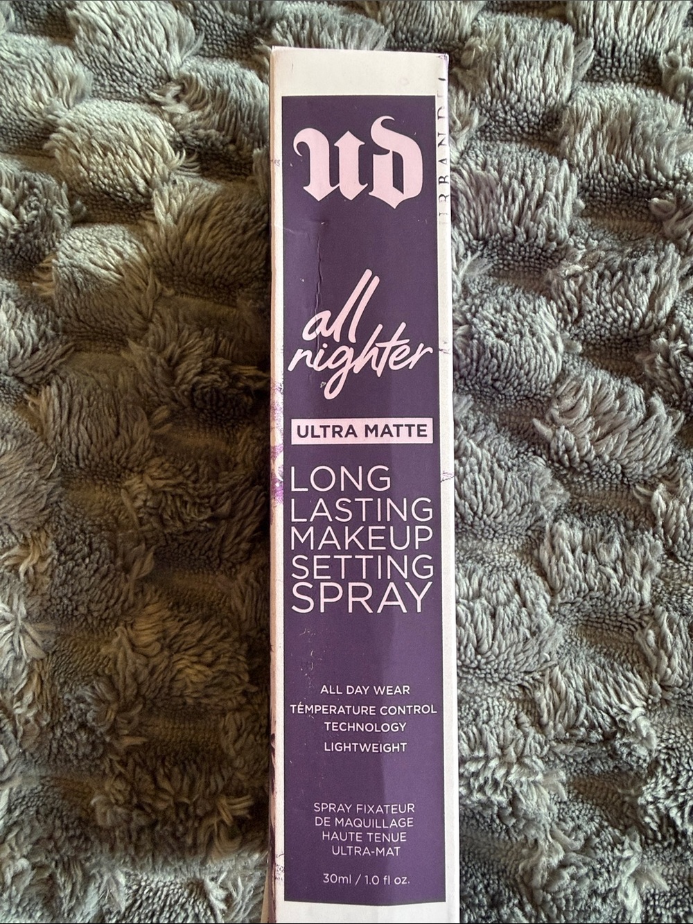 Urban Decay All Nighter Setting Spray - Purple and White Packaging